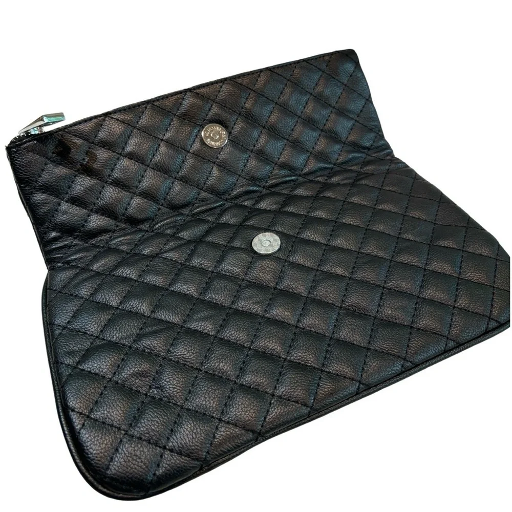 Lionel Quilted Fold‎ Over Clutch with Studs and Rhinestones